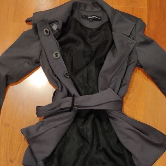 Women's Double-Breasted Gray Jacket - Picture 6 of 6